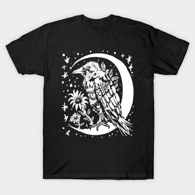 Raven Moon, Witchy, Gothic, Punk T-Shirt by LunaElizabeth